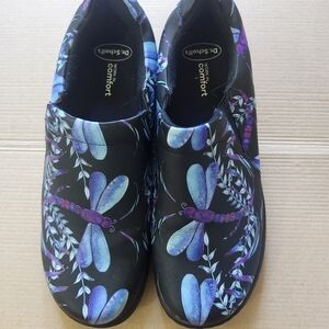 Dr. Scholl's Women's Black and Blue Dragonfly Mules